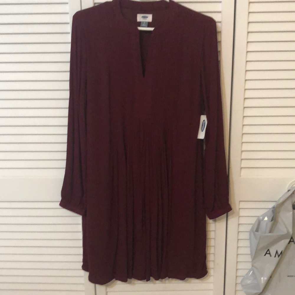Burgundy Shift Dress
